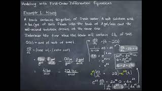 Famous Modeling with First-Order Differential Equations (Mixing) Wealth