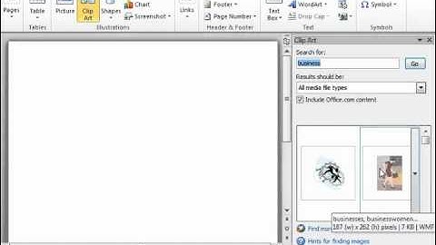 Word 2010 Tutorial Using Clip Art Microsoft Training Lesson 12.1