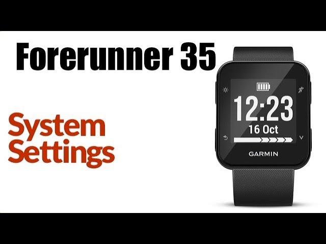 Garmin Forerunner 35 - Settings Overview YouTube