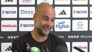 Pep Guardiola says his players 'enjoy pressure' after Man City's 4-0 win at Fulham in Premier League