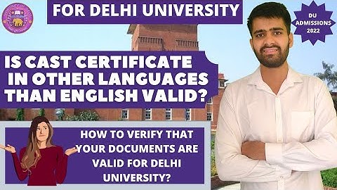 Delhi University documents required|Can I submit cast certificate in Hindi?DU documents verification