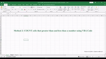 How to COUNT cells that greater than and less than a number in Excel