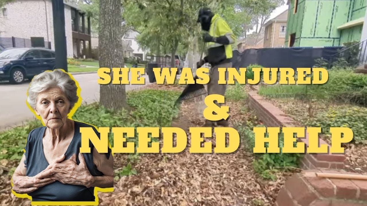 This HOMEOWNER was seriously INJURED and needed HELP with her LAWN It's