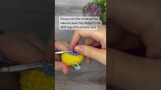 Updated clean edge color change technique! #crochet #amigurumi #yarn #crochettutorial
