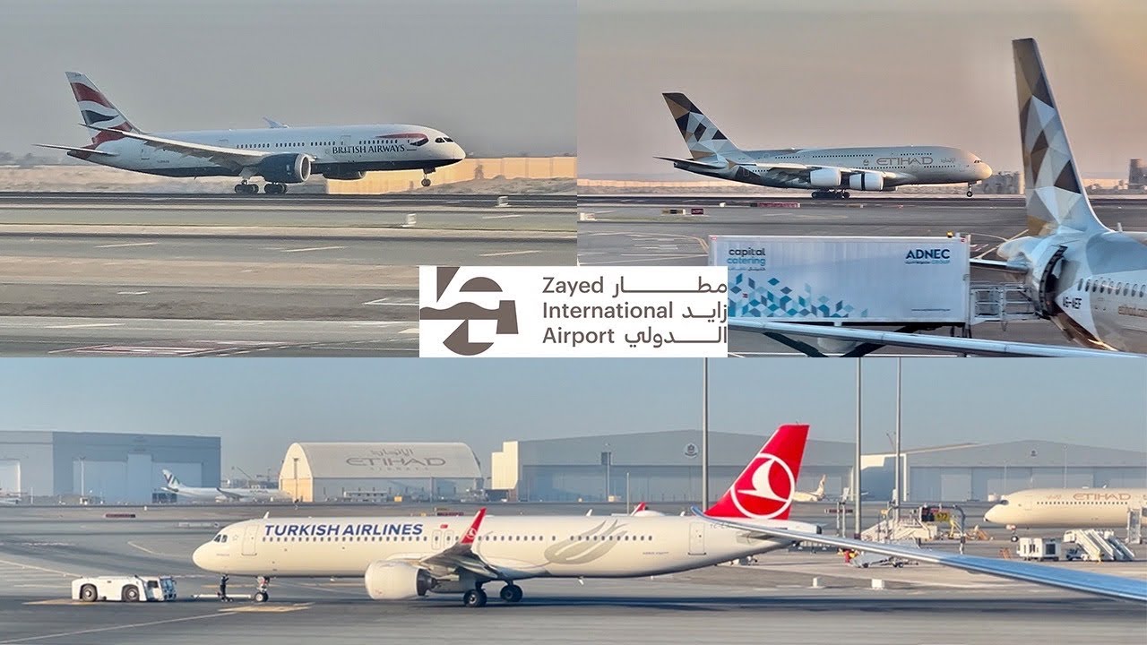 Planes spotting at Abu Dhabi airport | حركة الطيران في مطار أبوظبي