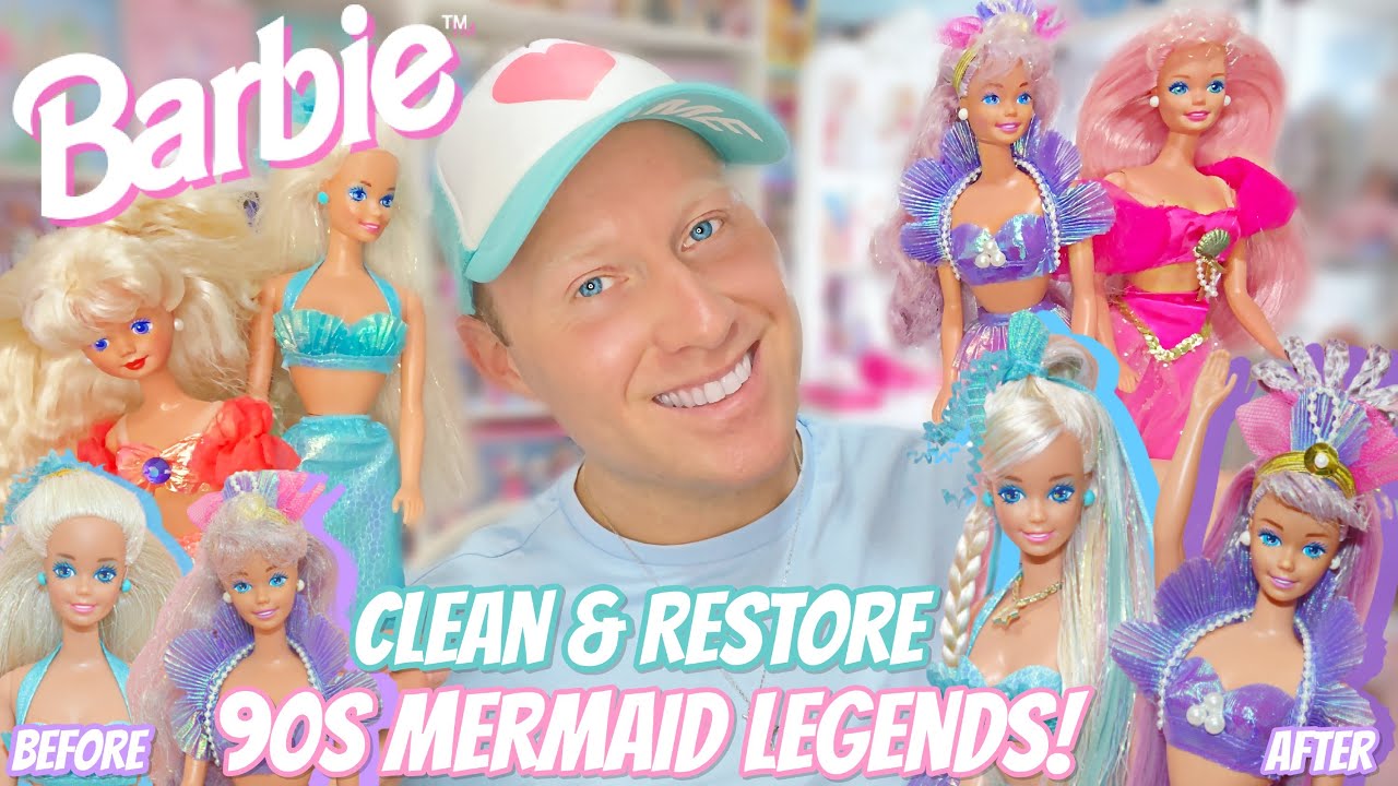 Pionier isolatie mooi zo Cleaning 90s Barbie Mermaid Legends! 💦 - YouTube