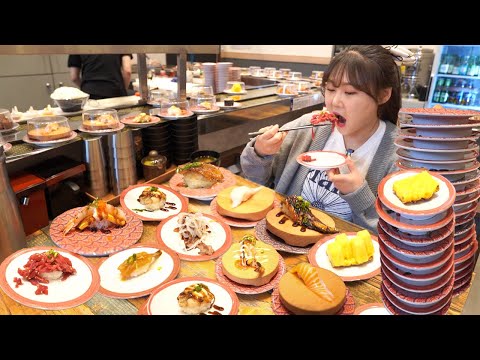 1,300원🍣 가성비 좋고 퀄리티도 좋은 회전초밥집을 다녀왔어요😊 | 광교 스시 <strong>1300</strong> 먹방 MUKBANG