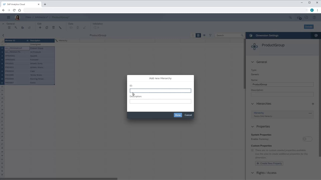 Add dimensions to models  SAP Analytics Cloud (S BOSS)