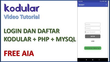KODULAR LOGIN AND REGISTER PHP MYSQL plus AIA