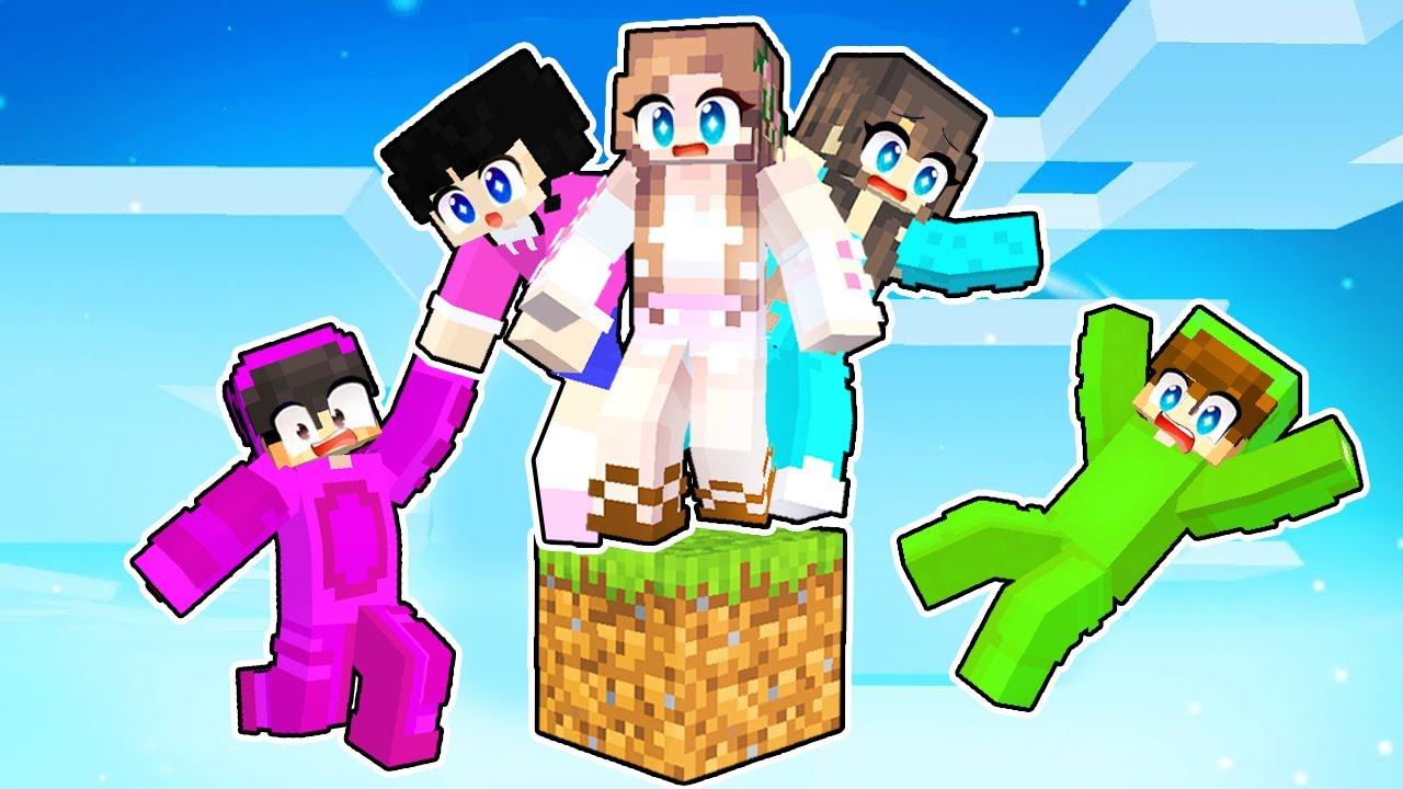 5 Friends On ONE BLOCK In Minecraft! *FUNNY* (Tagalog)
