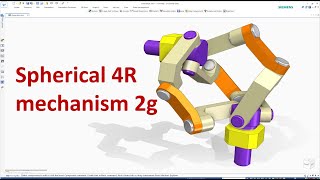 Famous Solid Edge Design & Motion Animation #24 | Spherical 4R mechanism 2g Wealth