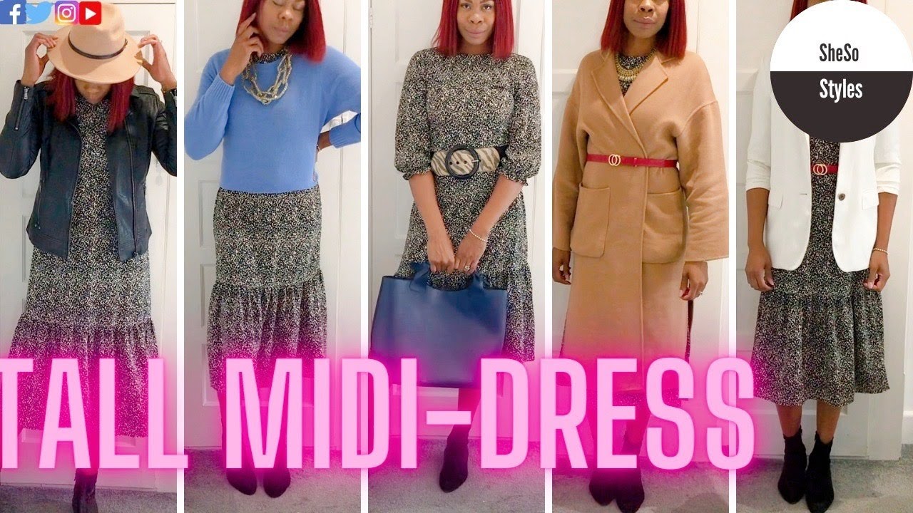 1 Midi Dress 10+ Fall Outfits by Tall Girl SheSo Styles 