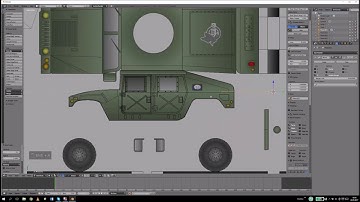 Blender Timelapse -  Low Poly HMMWV