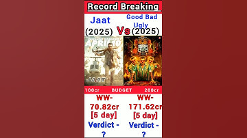 Good Bad Ugly Vs Jaat Box Office Collection | Good Bad Ugly 5th day collection #shorts