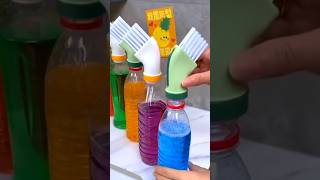 Cleaning brush that attaches toplastic water bottles #amazon #amazonfinds#gadgets #lifehacks less