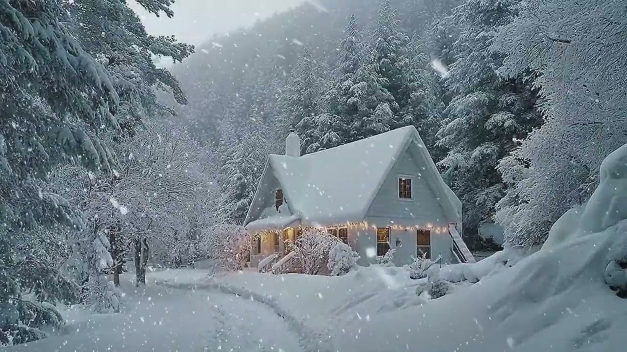 4K Snowstorm Sweeping Frozen Alpine Valleys — Blizzard Ambience for Calm & Sleep