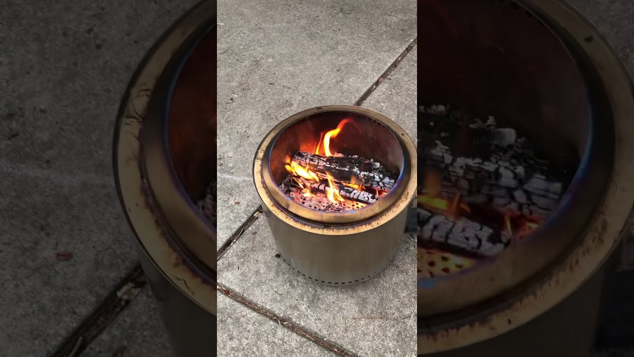 What happens when you pour pine cones in to a Solo Stove fire. YouTube
