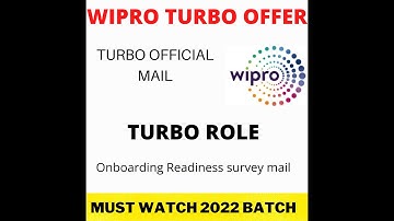 WIPRO TURBO UPGRADATION || TURBO  MAIL IS OUT || WIPRO ELITE NTH 2022 #WIPRO #ELITE_NTH_2022