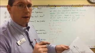 One-Sample Hypothesis t-Test Examples - Mr. Ryan