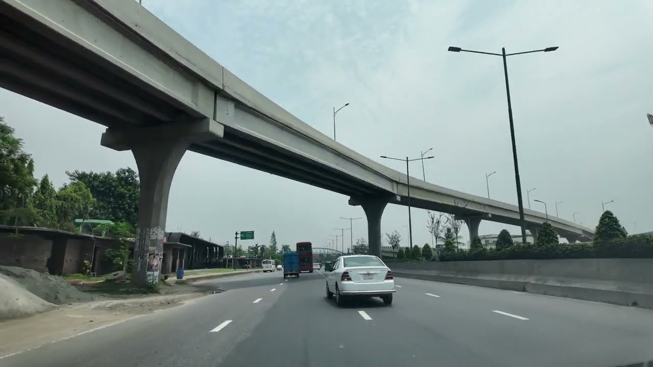 Bangladeshi 4K Car Driving Tour Dhaka City 2025 || Dhaka City highway 2025