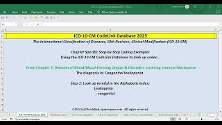 ICD 10 CM CodeLink   Ch 3 Coding Example