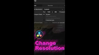 Change individual timeline resolution | DaVinci Resolve. #shorts #tutorial