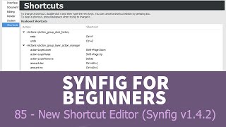 Synfig for beginners: 85 - New Shortcut Editor (Synfig v1.4.2)
