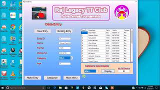 Table Tennis Tournament Manager New Software screenshot 1