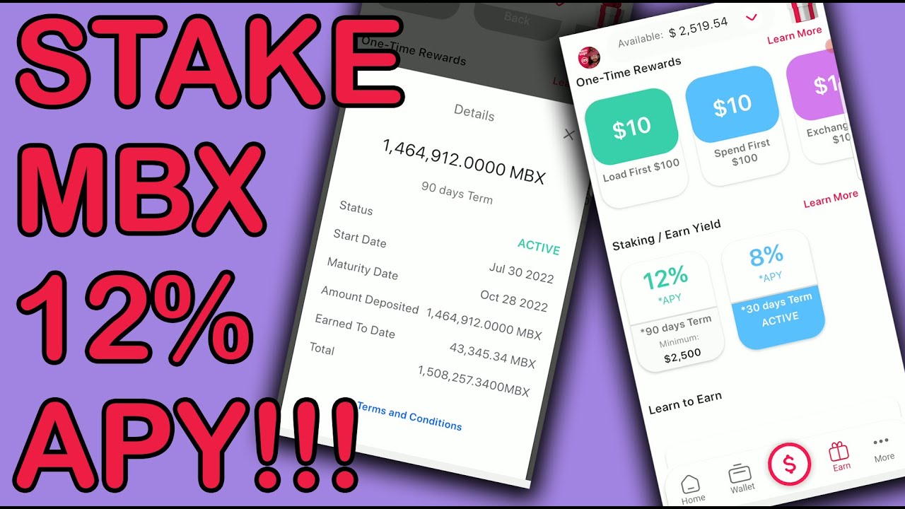 Stake MBX for 12% APY! - Earn Free MobieCoin - Mobie App Tutorial