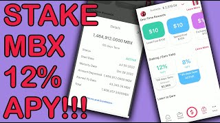 Stake MBX for 12% APY! - Earn Free MobieCoin - Mobie App Tutorial screenshot 4