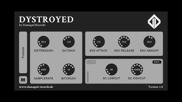 DYSTROYED Freeware Distortion & Bitcrusher Plugin Teaser [VST+AU]