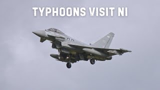 2 Squadron RAF Typhoons visit Northern Ireland - Footage from Aldergrove/Belfast International