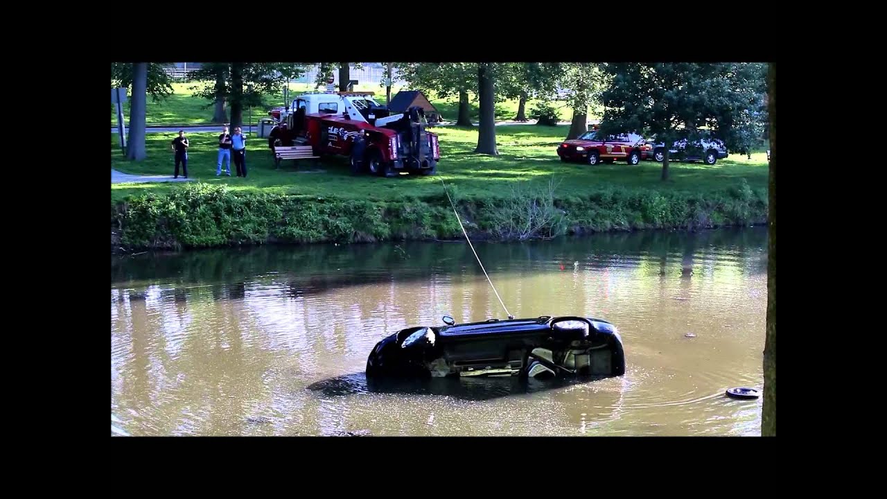 ridley park car vs lake 6 1 2014 YouTube