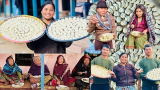 Purai maiti gaulai aghaune gari Momoko mahavoj🥟 #siruthapamagar#villagelife#vlog 