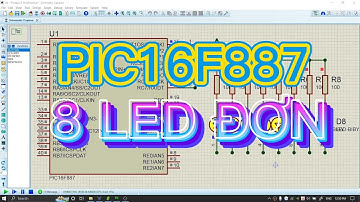 PIC16f887 điều khiển 8 led đơn