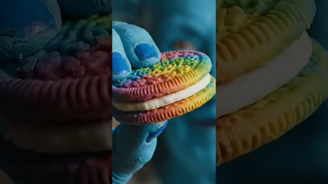 SKITTLE FLAVORED OREO AUSTRALIAN BLUE GRANDMA ASMR 