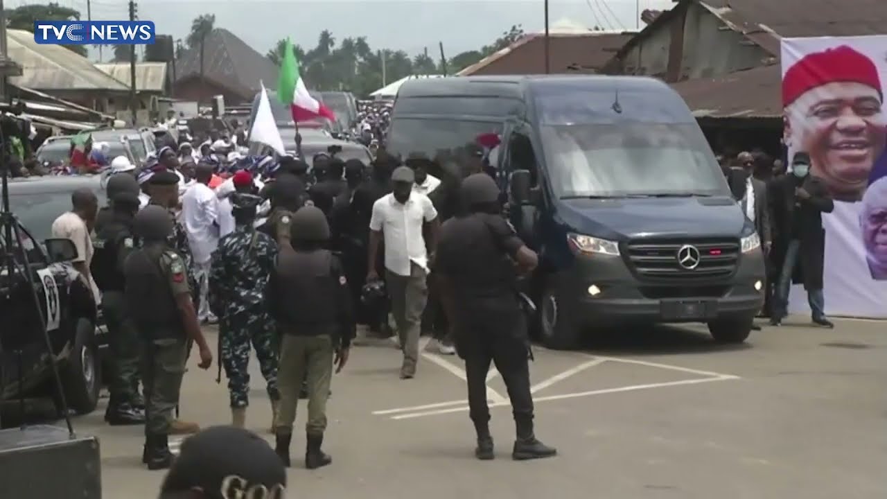 (WATCH) Moment Wike, Bode George Arrive For Inauguration Of Network Of Roads