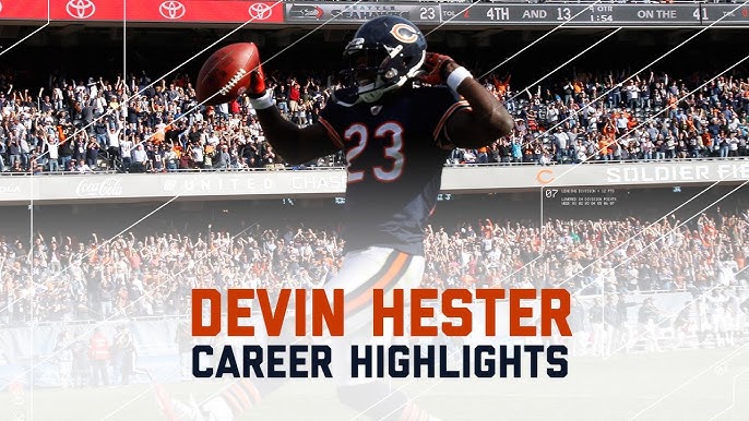 Chicago Bears Devin Hester takes the first of two kickoffs back for a  touchdown in the second quarter against the St. Louis Rams at the Edward  Jones Dome in St. Louis on