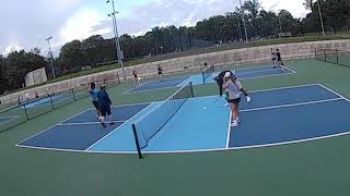 Pickleball at Eisenhower Park in Milford--Anel Montanez/Cristina Montanez vs Dave Rodrigues/Tim Daly