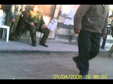 حاجز باب الجابية بالقرب من سوق الحميدية 30 12 2012