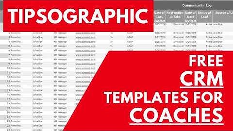CRM for Coaches, Excel / Google Sheets FREE Templates