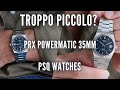 E&#39; davvero TROPPO PICCOLO il nuovo Tissot PRX Powermatic 80 35mm? PSQ Watches
