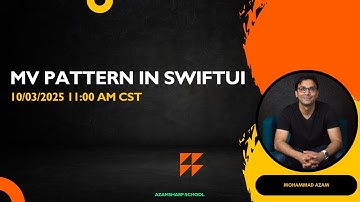 MV Pattern in SwiftUI (10/03/2025 at 11:00 AM CST)