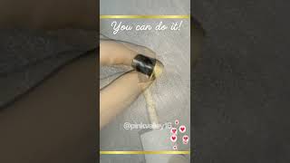 Gold french tip diy nail art #naildesigns #aesthetic #catseye   #2026 #newyear #catseye