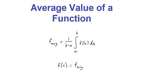 Average Value of a Function