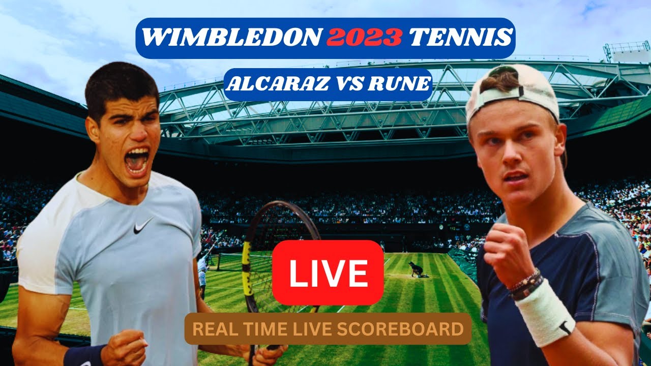 Carlos Alcaraz Vs Holger Rune LIVE Score UPDATE Today Wimbledon Tennis Quarter Finals Jul 12 2023