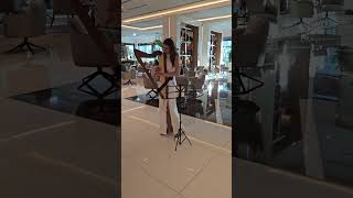 Lovely Female Electric Harpist In Dubai(2)