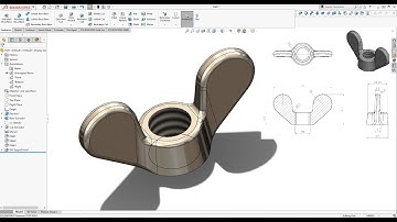How to make a M5 Wing Nut in SolidWorks, Tutorial 2021! Learn from Homee :D