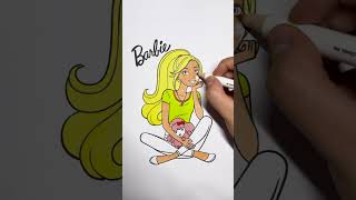 BARBIE COLORING PAGES!💄 #shorts #barbie