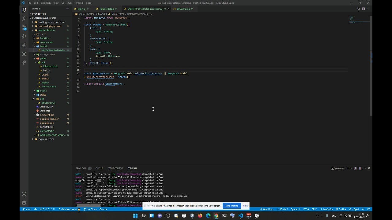 Overwritemodelerror: Cannot Overwrite `Wipsterbrotherusers` Model Once Compiled. Solution 2.